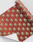 Papel de Regalo - Pinos Rojos