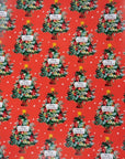 Papel de Regalo - Pinos Rojos