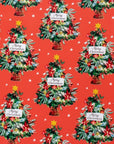 Papel de Regalo - Pinos Rojos