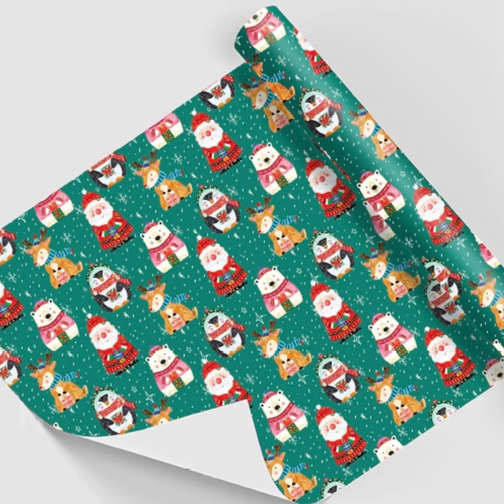 Papel de Regalo - Renos y Amigos